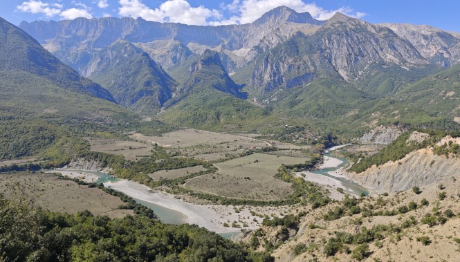 Panorama en Albanie Panorama d'Albanie